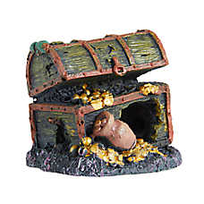 Top Fin? Suken Treasure Chest Aquarium Ornament - Fish Tank Decor - XS