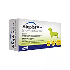 Atopica (Cyclosporine Modified) Capsules for Dogs, 9.1-16 lbs, 25 mg, 15 Count