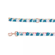 Top Paw庐 Tropical Leaves Dog Leash, Pink & Green Dog Leash, Walking Dog Leash, 4' Long