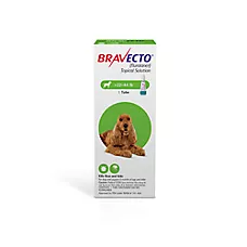 Bravecto Topical for Dogs, 22-44 lbs (Green Box), 1 Dose, 12-Week Supply
