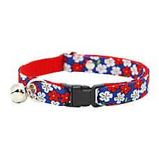 Made By Cleo? Cat Collar - Red White & Bloom