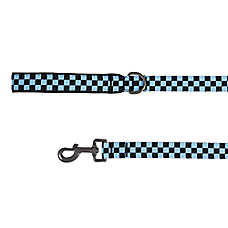 Top Paw? Dog Leash, Walking Dog Leash, Checkered, Blue, Black, 4' Long