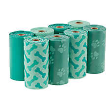 Top Paw? Dog Poop Bags - Extra Thick, Green - Prints & Solids - 120 Count