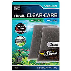 Fluval AquaClear Clear-Carb Filter Media 2-Pack for Fish Tank Filters