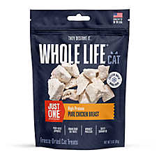 Whole Life Pet Just One Ingredient Freeze Dried Cat Treats - High Protein, Chicken, 3 oz