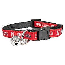 Pets First NCAA Nebraska Satin Cat Collar