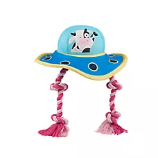 Joyhound庐 Plush Rope Cow In Space Dog Toy