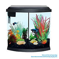 Top Fin? Split Bowfront Aquarium - Fish Tank Aquarium - 5 Gallon