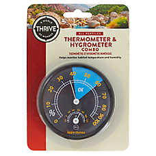 Thrive Reptile Thermometer & Hygrometer Combo - Temperature & Humidity Gauge
