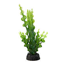 Top Fin? Artificial Crinkle Leaf Aquarium Plant - Fish Tank Plant Decor - 8 in