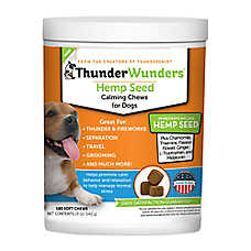 ThunderWunders Dog Hemp Calming Chews for Stress & Anxiety, with Melatonin, 60 & 180 CT
