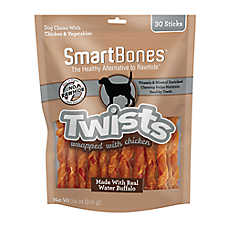 SmartBones Chicken Wrapped Water Buffalo Twists Dog Treats 7.4 OZ