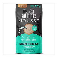 Tiki Cat® Solutions&trade; Mousse Wet Cat Food - Skin + Coat, 2.4 Oz