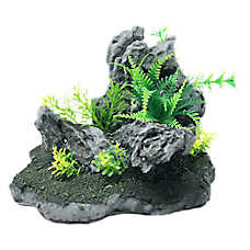 Penn-Plax Grey Rock Aquarium Ornament Aquascaping Fish Tank Decor