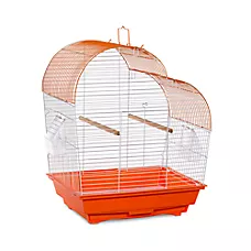 Prevue Pet Products Palm Beach Waterfall Roof Budgie Bird Cage Orange for Budgies