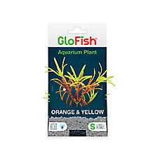 GloFish? Artificial Orange & Yellow Leaf Plant Colorful Fish Tank Plant Decor