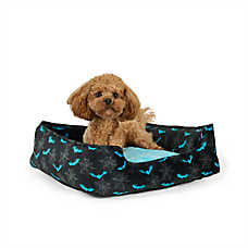 Thrills & Chills? Halloween Bats Cuddler Dog Bed, ONESIZE 18 IN L X 20 IN W
