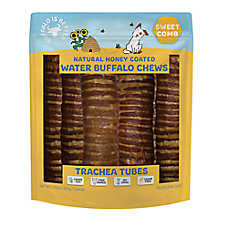 Home Sweet Comb Honey Coated Water Buffalo Trachea Tubes Dog Chew