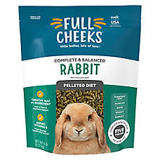 Full Cheeks&trade; Pelleted Rabbit Food with Timothy Hay, High Fiber & Vitamin E - 5lb