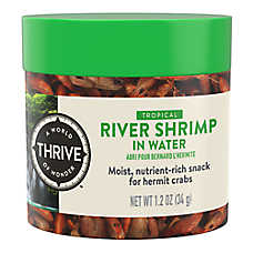Thrive River Shrimp in Water Hermit Crab Snack - Hermit Crab Food - 1.2 oz