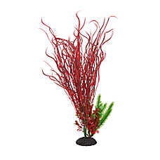 Top Fin? Artificial Skinny Grass Aquarium Plant - Fish Tank Plant Decor - 18 in