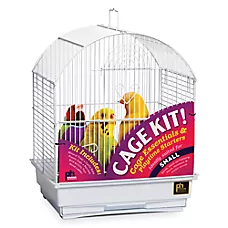Prevue Pet Products Round Roof Pet Bird Cage Kit with Perches & Toys