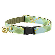 Made By Cleo? Carmel Mint Plaid Breakaway Cat Collar