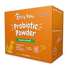Zesty Paws Dog Probiotic Powder Supplement, Gut Flora & Digestive Aid, Pumpkin Flavor, 30 Count