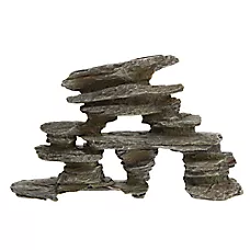 Top Fin® Gray Stacked Rock Aquarium Ornament - Fish Tank Decor - Large