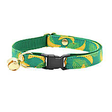 Made By Cleo? Going Bananas Green Tropical Breakaway Cat Collar