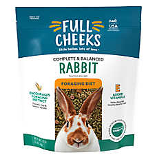 Full Cheeks&trade;Foraging Rabbit Food with Timothy Hay, Fruits, Vegetables & Vitamin E - 4-8lb
