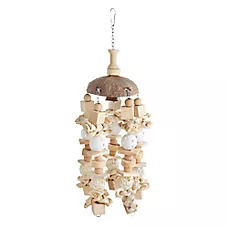 All Living Things® Pet Bird Hanging Coconut Toy - Chew Toy for Large & Extra Large Pet Birds