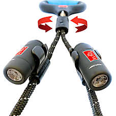 Wigzi Dual Doggie Gel Handle Rope Dog Leash with Lights: 4.5-ft long