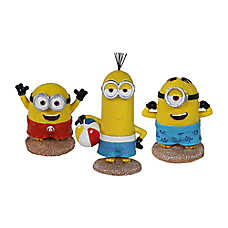 Penn-Plax Minions Aquarium Ornament Bundle Fish Tank Decor