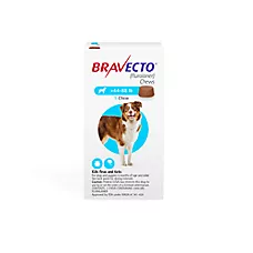 Bravecto Chew for Dogs 44-88 lbs (Blue Box), 1 Chew, 12-Week Supply