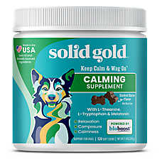 Solid Gold Dog Keep Calm & Wag On, Calming Aid Chew Supplement, Smoked Bacon Flavor, 120 Count