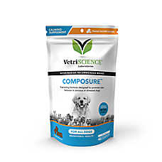 VetriScience Dog Calm & Confident Soft Chews, Stress & Anxiety Support, Peanut Butter Flavor, 45 CT