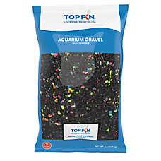 Top Fin? Premium Aquarium Gravel - Black & Neon - Fish Tank Substrate - 2-25 lb