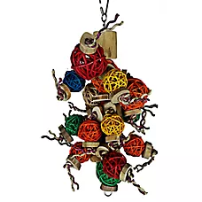 A&E Cage Company Java Wood Ball Bird Toy - Wood Chew Toy for Pet Birds