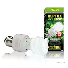 Exo Terra® Repti Glo Tropical Terrarium Lamp - UVB 100 Reptile Tropical UVB Lighting - 13-26 watt
