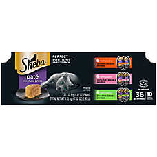 Sheba Perfect Portions Wet Cat Food - Pate, Variety Pack, 18 Count, 1.32  OZ