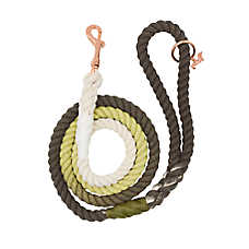 Sassy Woof Ombre Olive Dog Rope Leash: 5-ft long