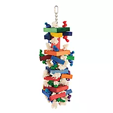 All Living Things® Knots & Blocks Bird Toy - Preening Bird Toy for Large Pet Birds