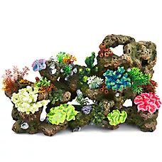 Top Fin® Stone & Coral Bubbler Aquarium Ornament - Fish Tank Decor, Aeration Decor - XL