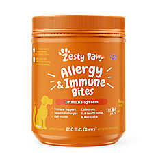 Zesty Paws Dog  Allergy & Immune Bites Immune & Gut Support Supplement, Lamb Flavor, 250 Count