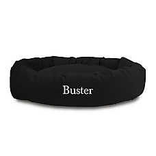 Majestic Pet Personalized Suede Bagel Cat & Dog Bed