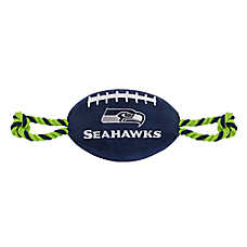Pets First Seattle Seahawks Football Rope Dog Toy