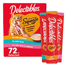 Hartz Delectables Squeeze Up Lickable Cat Treat - Variety Pack