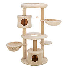 TRIXIE Anna Jute 50" Cat Tree Scratching Posts Condos Hammocks Perches Cat Toy, Beige