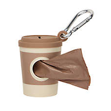 Top Paw ? Coffee Cup Waste Pick Up Bag Dispenser, Easy-Pull Dispenser Preloaded W/ 15 Pick-Up Bags